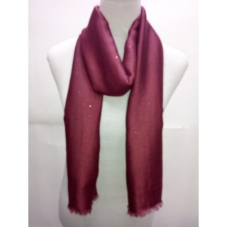 Cotton Plain Glitter Stole -Light  Maroon