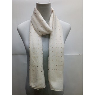 Cotton Diamond Stole- White