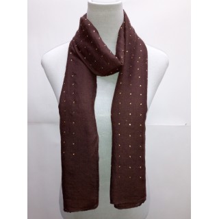 Cotton Diamond Stole- Dark Brown