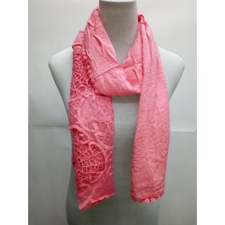 Cotton Net Stole- Rose Pink