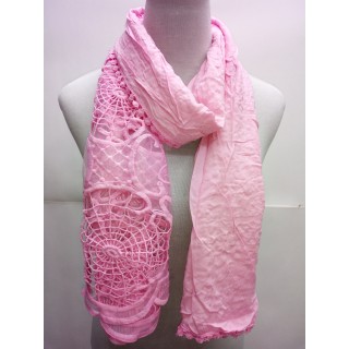 Cotton Net Stole- Taffy Pink