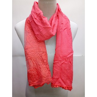 Cotton Net Stole- Strawberry Pink