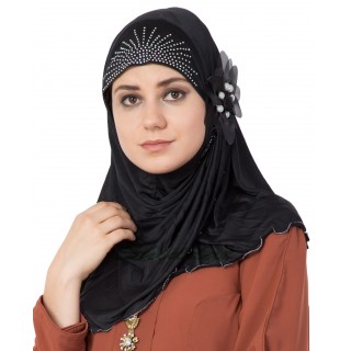 Jersey Instant Hijab - Black