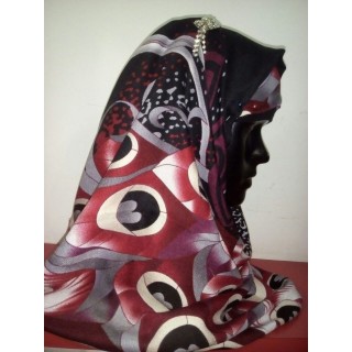 Purple Color Multi Printed Hijab -purple printed