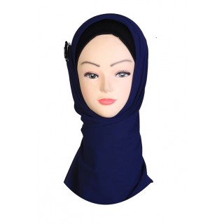 Blue Hijab - Crepe Fabric