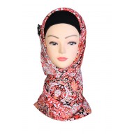 Salmon Colored Design Hijab - Crepe Fabric Salmon Colored Design Hijab - Crepe Fabric