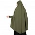 stretchable Jersey smoking at  sleeve prayer khimar Hijab - Olive