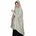 stretchable Jersey smoking at sleeve prayer khimar Hijab - Sage Green