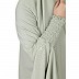 stretchable Jersey smoking at sleeve prayer khimar Hijab - Sage Green