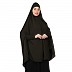 stretchable Jersey ruffle sleeves prayer khimar Hijab - Black