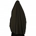 stretchable Jersey ruffle sleeves prayer khimar Hijab - Black