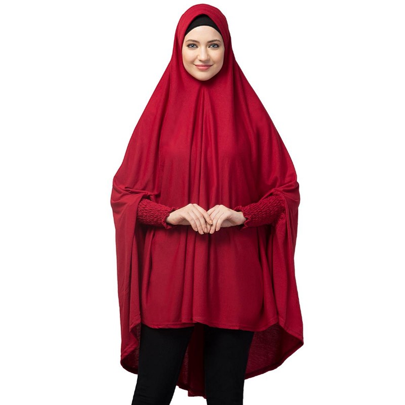 Head Scarf Long Hijab With Sleeves Namaz And Umrah/Hajj Scarf