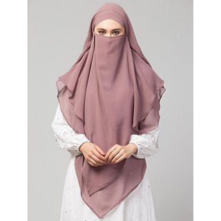 Instant Ready-to-wear Hijab- Mauve Pink