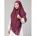 Instant Ready-to-wear Hijab- Plum Instant Ready-to-wear Hijab- Plum