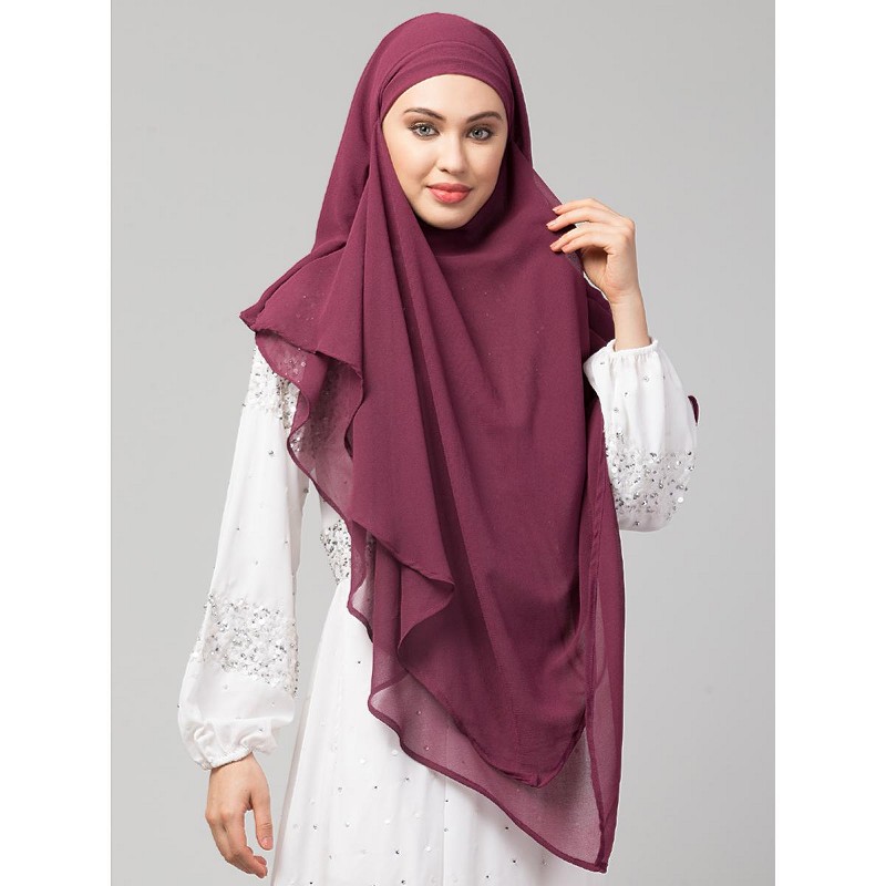 Instant hijab online Readytowear Plum Hijab at