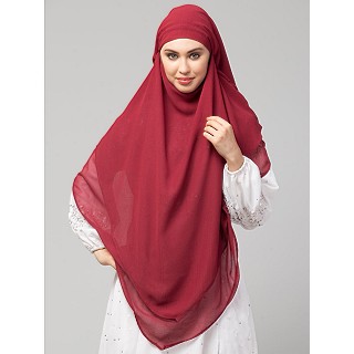 Instant Ready-to-wear Hijab- Maroon