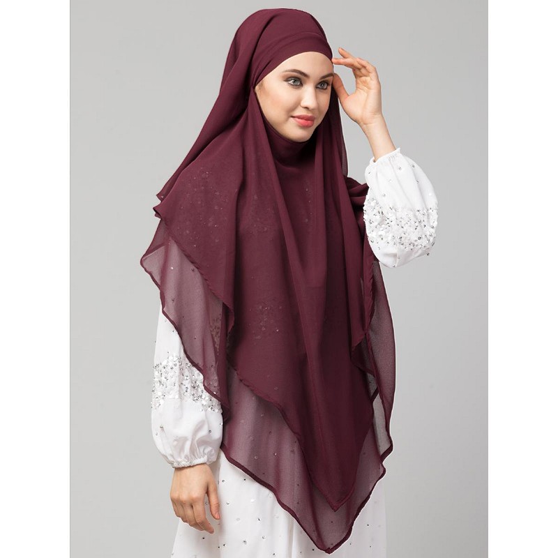 Instant hijab online Readytowear Wine Hijab at