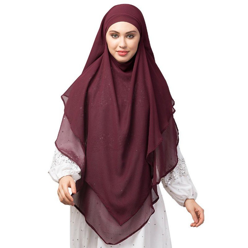 wine colour hijab