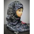 Scarf- Rose Printed on black background Scarf- Rose Printed on black background