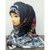 Scarf- Rose Printed on black background Scarf- Rose Printed on black background