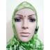 Hijab- designer with green cap Hijab- designer with green cap