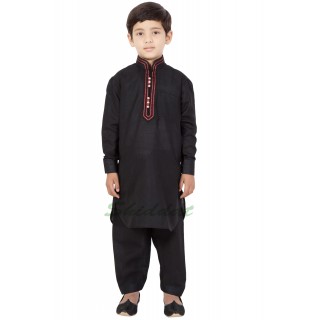 Elegant Boys Pathani-Suit- Black 