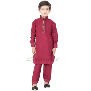 Stylish Boy's Pathani-Suit- Maroon