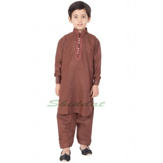  Boy's/Kid's  Pathani-Suit - Coffee