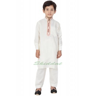 Elegant Boys Pathani-Suit- Off White