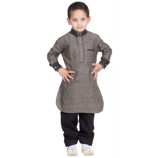  Boys Pathani Suit- Cement colored