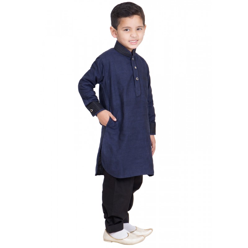 Boys Pathani Suit Oxford Blue colored Pathani Suit for child online