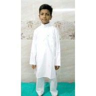 Kids Kurta Pyjama Set - White Kids Kurta Pyjama Set - White