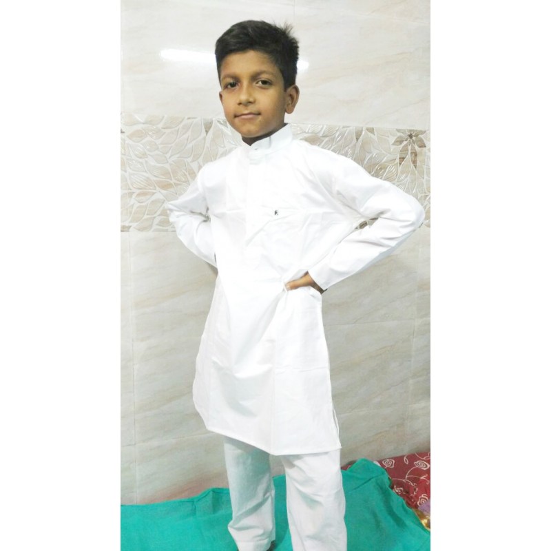 Kurtas for Kids Buy White colered Kurta for child