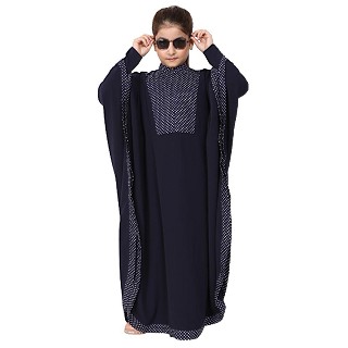 Indo Classic kaftan for kids- Navy Blue