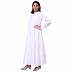 Kids 3 frill abaya-White