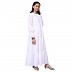 Kids 3 frill abaya-White