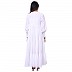 Kids 3 frill abaya-White