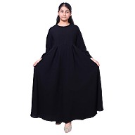 Kids Umbrella cut abaya- Black