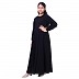 Kids Umbrella cut abaya- Black