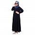 Kids Umbrella cut abaya- Black