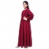 Kids Umbrella cut abaya- Maroon