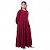 Kids Umbrella cut abaya- Maroon