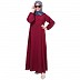 Kids Umbrella cut abaya- Maroon