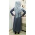 Girls Abaya - Dolphin colored kid naqab in Lycra fabric Girls Abaya - Dolphin colored kid naqab in Lycra fabric