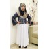 Girls Abaya- Lacy abaya in Black and White Girls Abaya- Lacy abaya in Black and White