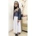 Girls Abaya- Lacy abaya in Black and White Girls Abaya- Lacy abaya in Black and White
