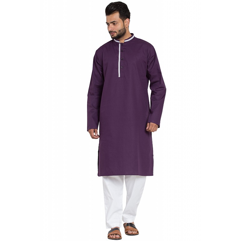 purple kurta pajama with jacket