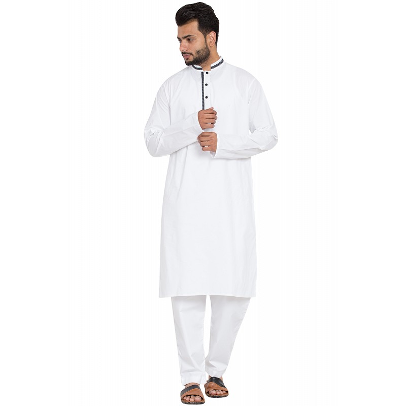 White pajama kurta design