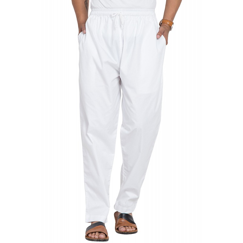 Cotton pajama- Buy online Pant Cut cotton Pyjama Plain White at www.shi...