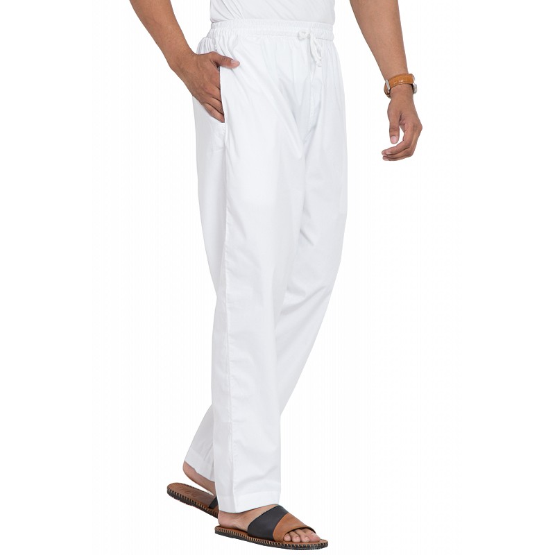 HOK White Pants For Men - House Of Kari (Chikankari Clothing)
